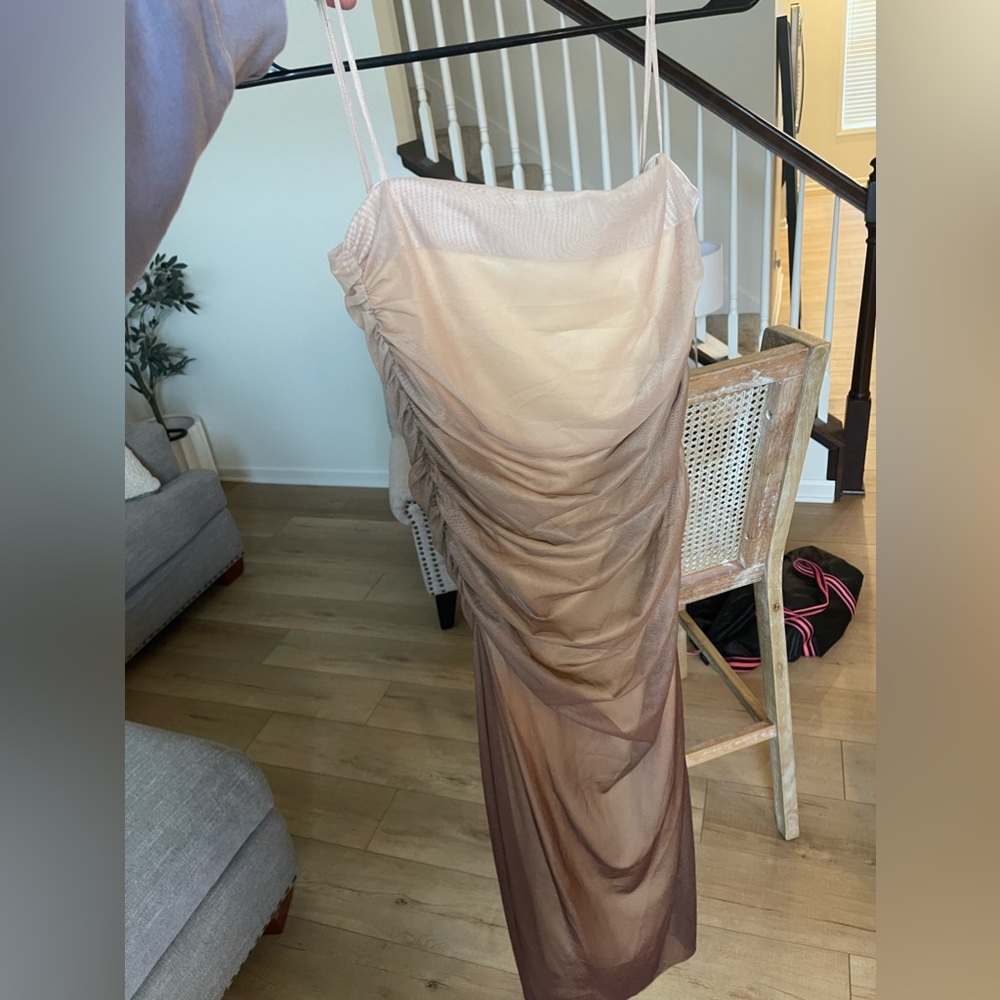Commence ombre brown midi dress size small